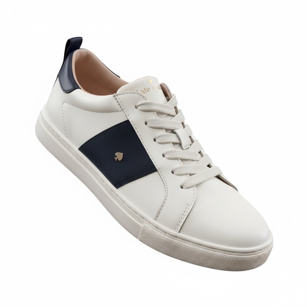 Kate Spade IGGY Womens White Low Top Lace Up Classic Athletic Sneakers Size 6.5B